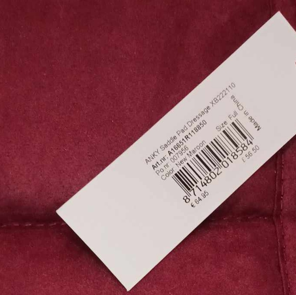 Anky " New Maroon" full dressage pad and polos. Both new with tags. - Picture 2 of 5